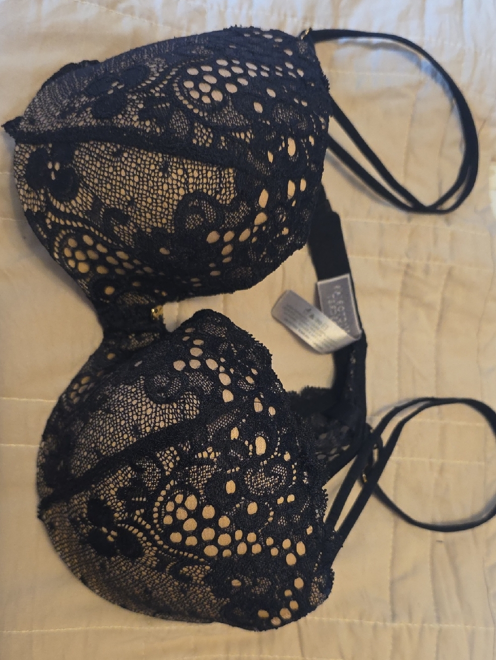 Victoria's Secret Black Lace Push-Up Bra